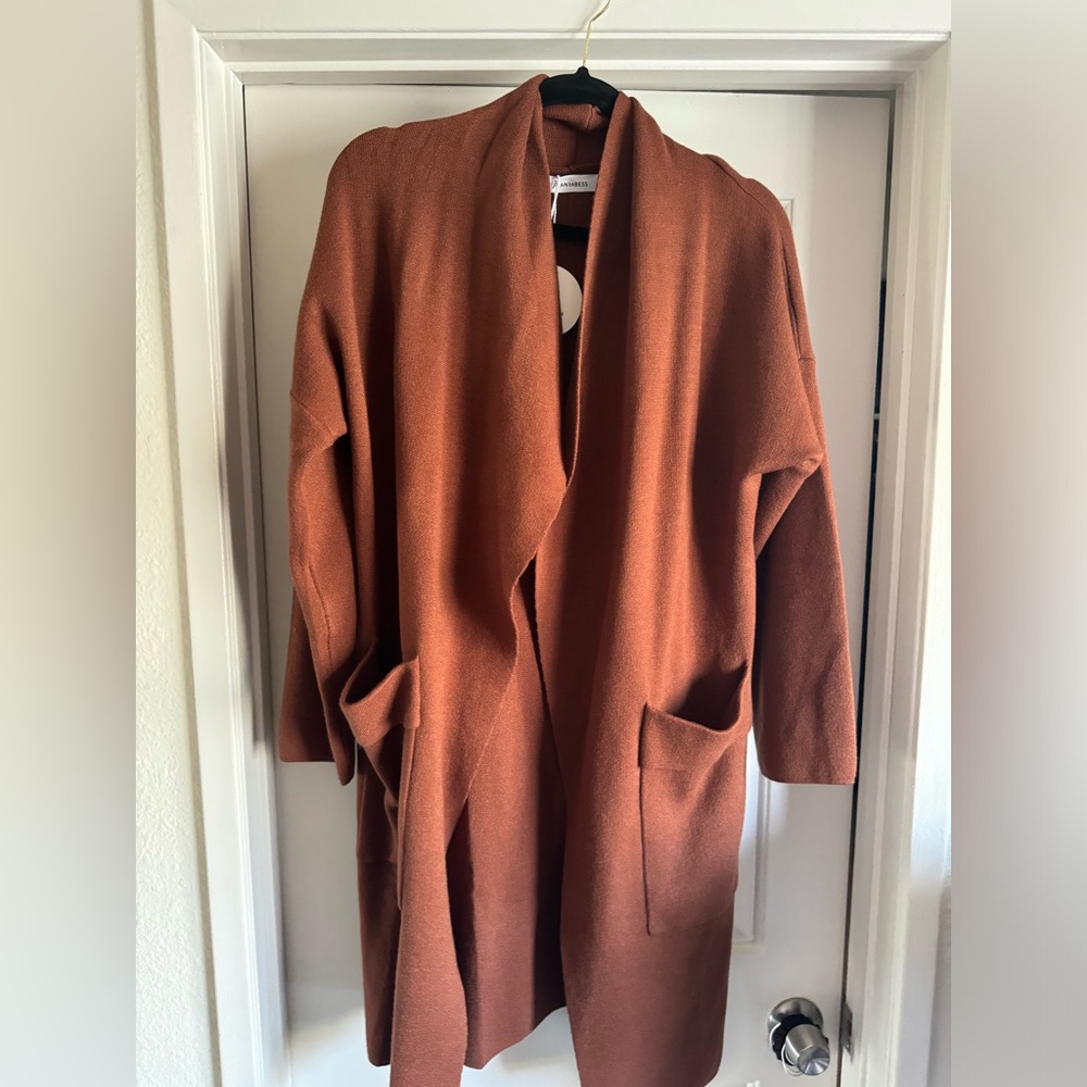 Brown Long Cardigan